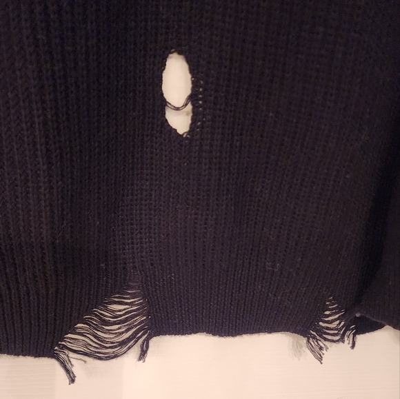 One grey day Wyatt distressed cardigan in black size Small - Picture 10 of 13